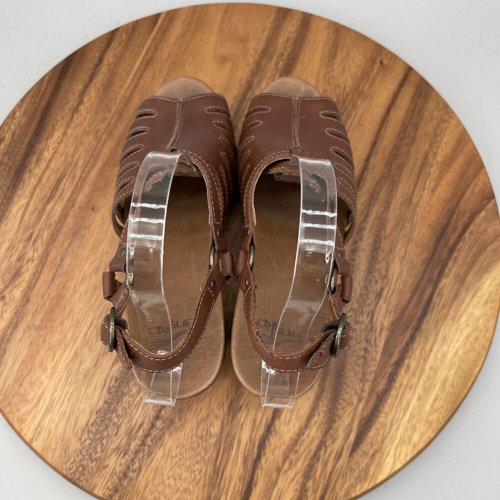 Dansko Randa Sandals Womens Size 9.5 / 40 Brown Leather Slingback Casual - Picture 5 of 9